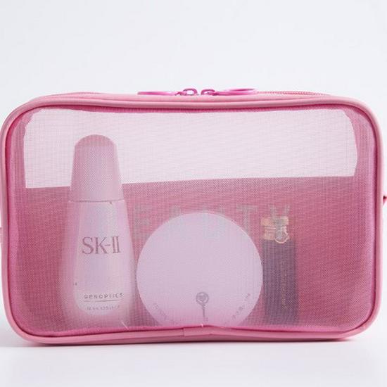 Travel Cosmetic Storage Bag: Cross-border Mesh Wash & Makeup Bag