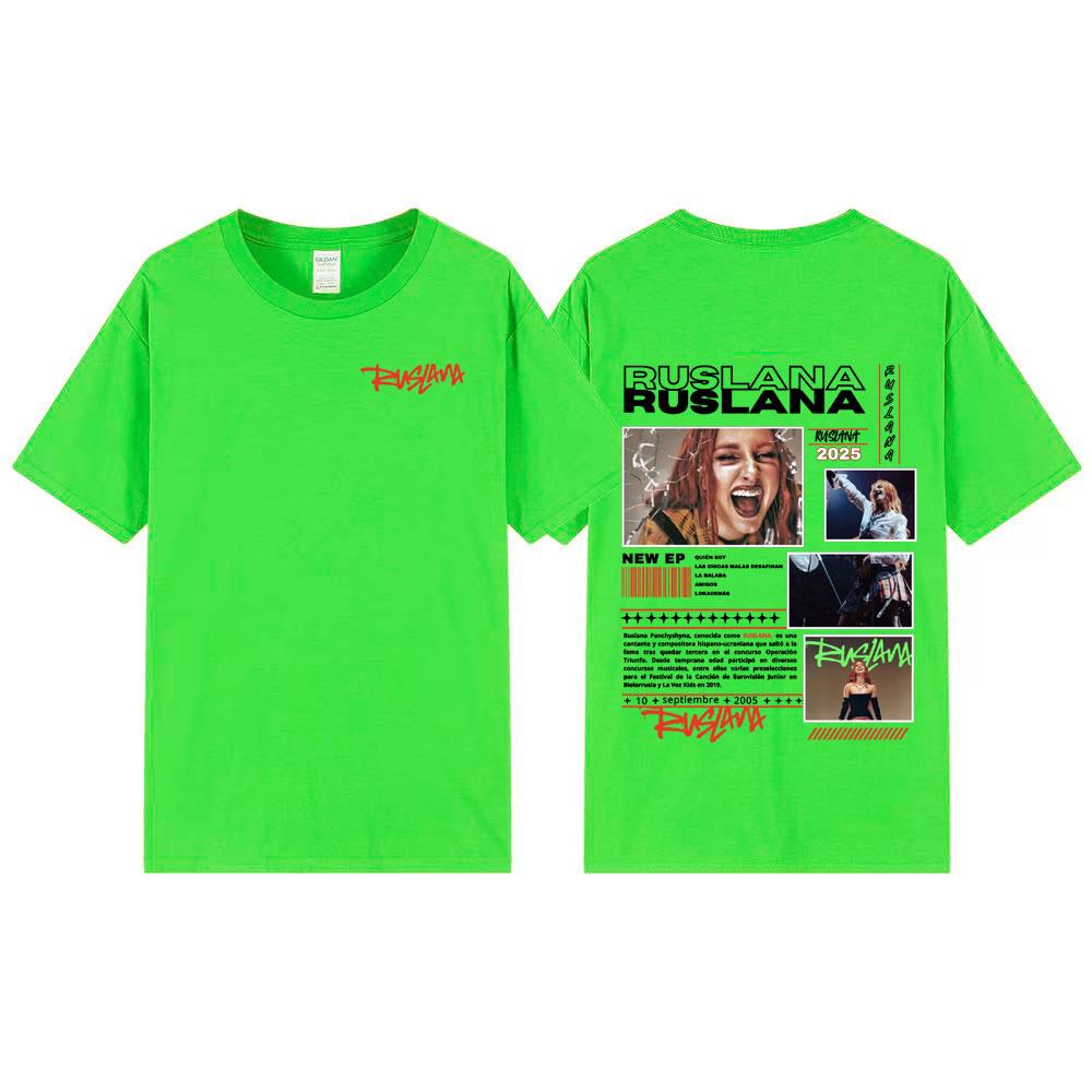 Singer Ruslana Album Tour 2025 Merch T Shirts Men Women's Clothing Fashion Aesthetic Gothic T-shirt Hip Hop Casual Cotton TShirt