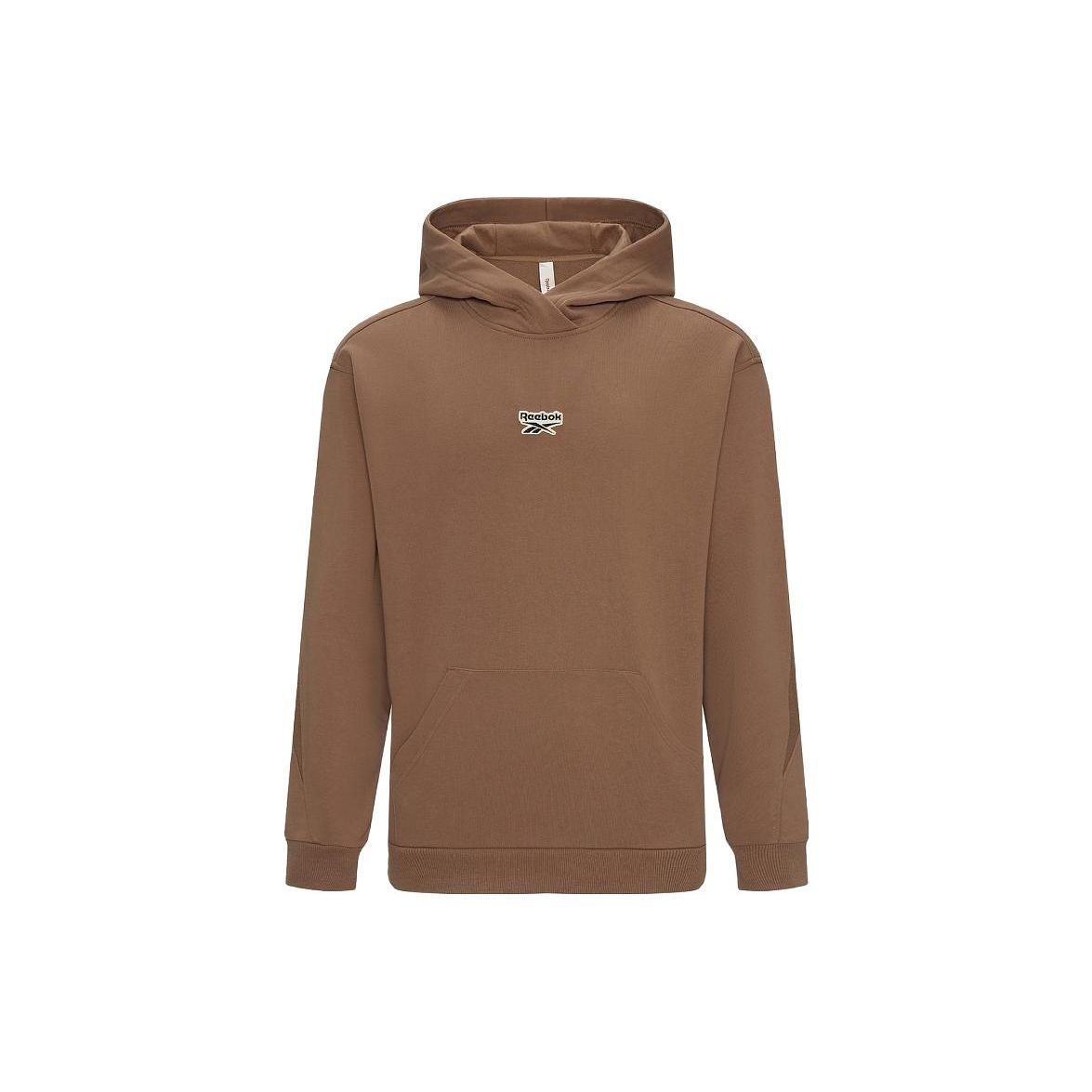 Reebok Solid Color Hooded Pullover Sweatshirt Unisex sweatshirt Brown 23FRC303UGR1 L