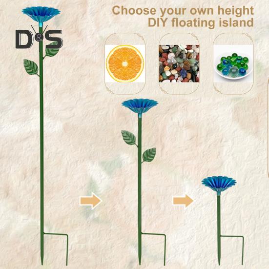 Zavlažovací stanice pro včely, snadno instalovatelná, tvar květiny, barevná včela, motýl, koupelová miska, zavlažovací kolík, zahradní dekorace