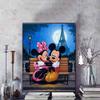 Disney Diamond Painting Mickey and Minnie Mouse Romantic Moonlit Night Illustration Cartoon Diamond Painting Full Diamond CrossStitch DIYGiftHomeDecor