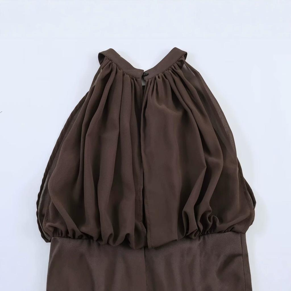 European and American summer new French retro fashion temperament high-end sleeveless commuter dress