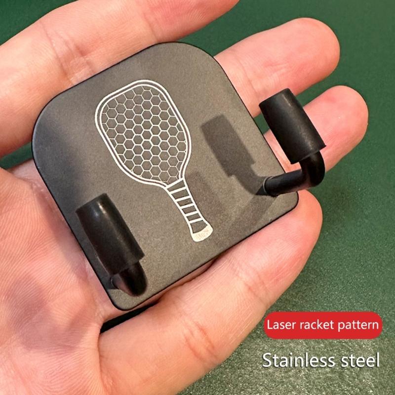 2Pcs Universals Pickleballs Paddles Holder Wall Mount Hanger Stainless Steel Pickleballs Fence Hook Tennis Rackets Clip