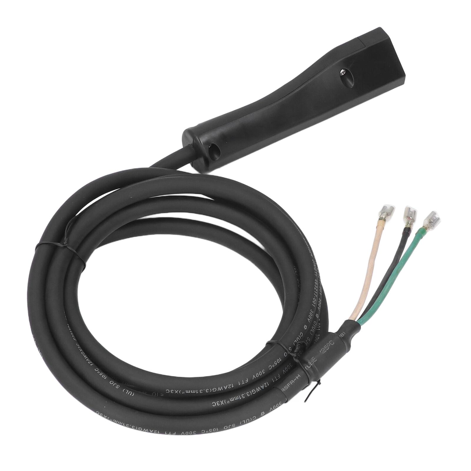 Club Car Charger Plug with Cable 604321 48V 3 Pins ABS Replacement for EZGO RXV 2008‑Up Electric