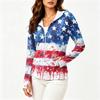 Women's Fashion Zip Up Hoodie Lightweight Long Sleeve Hooded Jacket with Pockets Printed Design Sun Protection Outerwear for Casual Wear