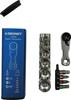 SIGNET Ultra Short Square Mini Ratchet Overall 22096 Set, 1/4" Drive, 59.5mm Length, Blue,