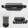 Car -Line Fuel Oil Filter, AN6 AN8 Adapters, Aluminium Cleanable Inline Petrol