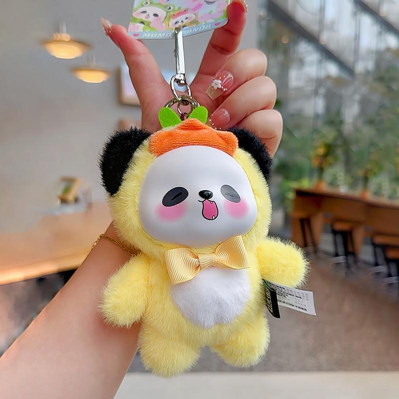 Panda Cartoon Plush Keychain With Soft Toy Pendant For Kids And Collectors