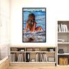 Modern Abstract Sexy Woman Posters Prints Beach Swimming Wall Art Picture Canvas Painting for Living Room Home Aesthetic Decor