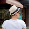Simple Breathable Men Beach Hats Summer Wide Brim Fedoras Straw Hat Weave Shade Sun Caps