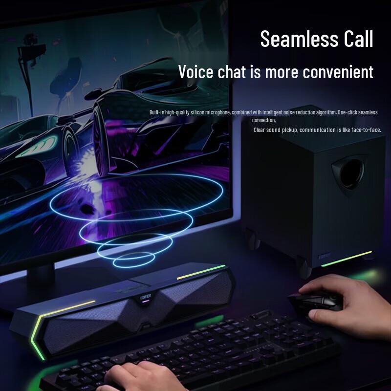 EDIFIER M30SW 2.1 RGB Gaming Desktop Speakers CN plug (adapter included)