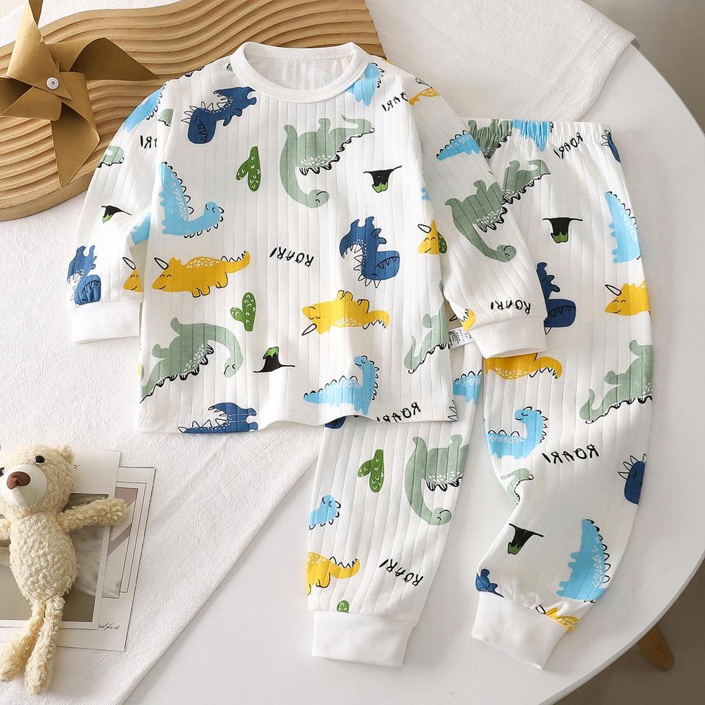 Children's Underwear Sets, Pure Cotton Autumn New Style Baby Boys' Home Clothes, Girls' Pajamas, Long Johns and Long Johns Children's Clothing