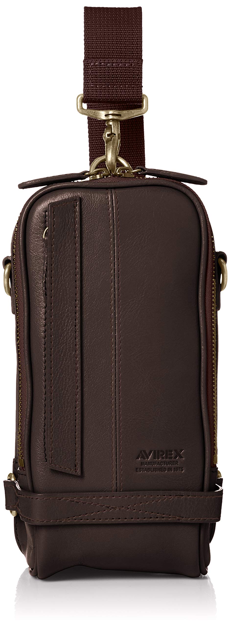 

Всеспрямована 2-стороння шкіряна сумка-слінг AVX5610 Шоколад [Avirex] шоколадний