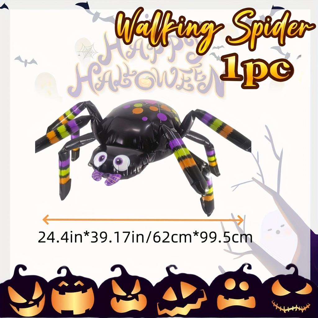 New Halloween Terror Black Purple Large Spider Balloon Ghost Festival Party Shopping Mall Event Decor Home Yard Photo Props Gift
