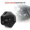 Motorcycle Glossy Carbon Fiber Exhaust Guard Protector Black Muffler Exhaust Pipe Tip Cover Accessories For Honda Click 125 150