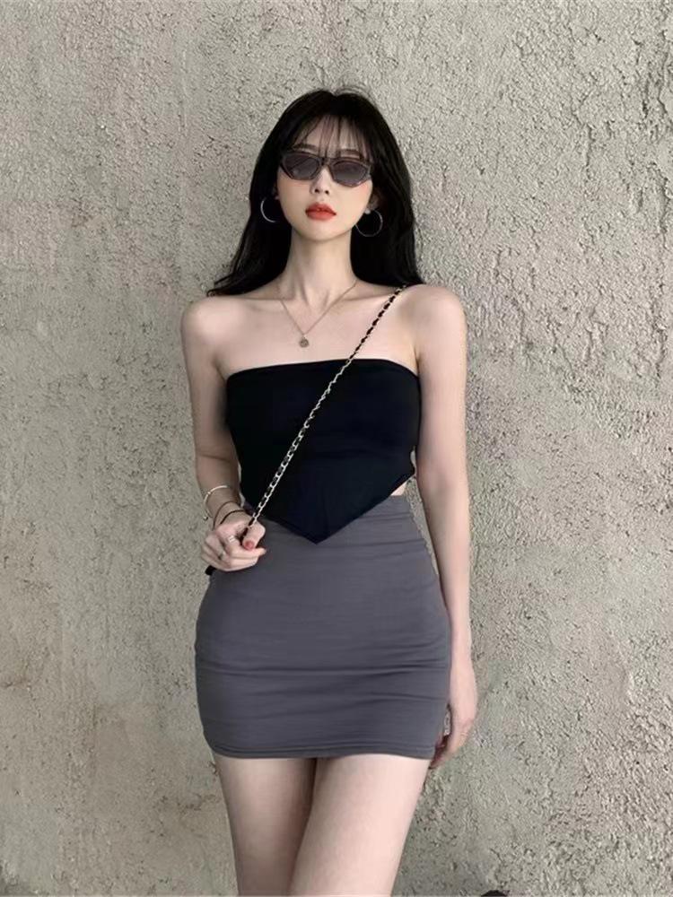 High Waist Slim Women's Summer Mini Skirt - Large Size, Anti-Exposure, Lightweight, Tight, and Ultra-Short.