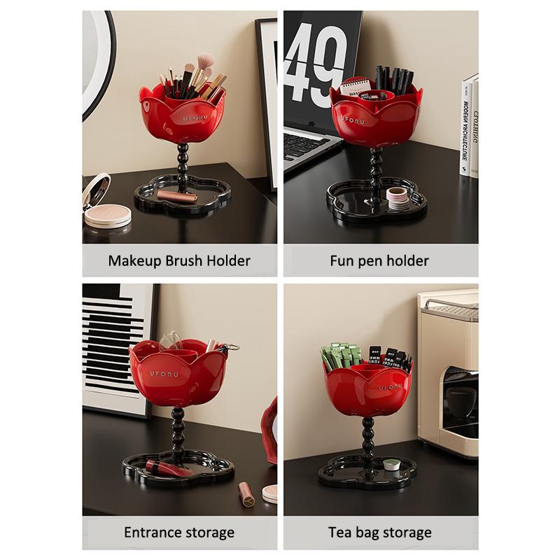 Multifunkční stolní úložný box Kosmetický organizér Polička Kreativní květiny Držák na klíče Domácí dekorace Zásobník na sladkosti a drobnosti