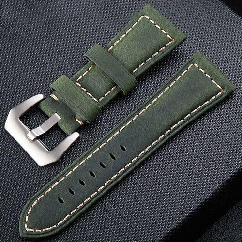 For Panerai Watch Strap Genuine Leather Band Men's Women's Original PAM111/441/312 Crazy Horse Belt 18mm 20mm 22mm 24mm 26mm Samsung Watch HUAWEI