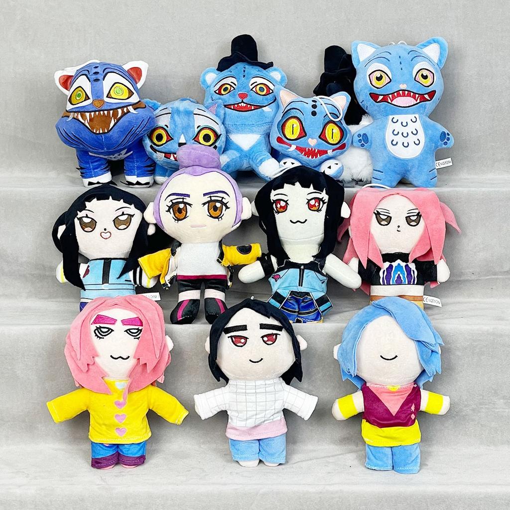 Latest Anime Kpop Demons Hunters Plush Adorable Purple Tiger Black Cap Magpie Monster Hunt Girls Group Man Gruop Stuffed Designed For Fans Gifts