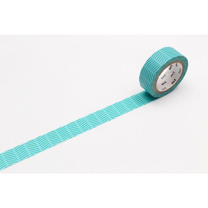 Masking tape oblique - Bleu - 1,5 cm x 7 m