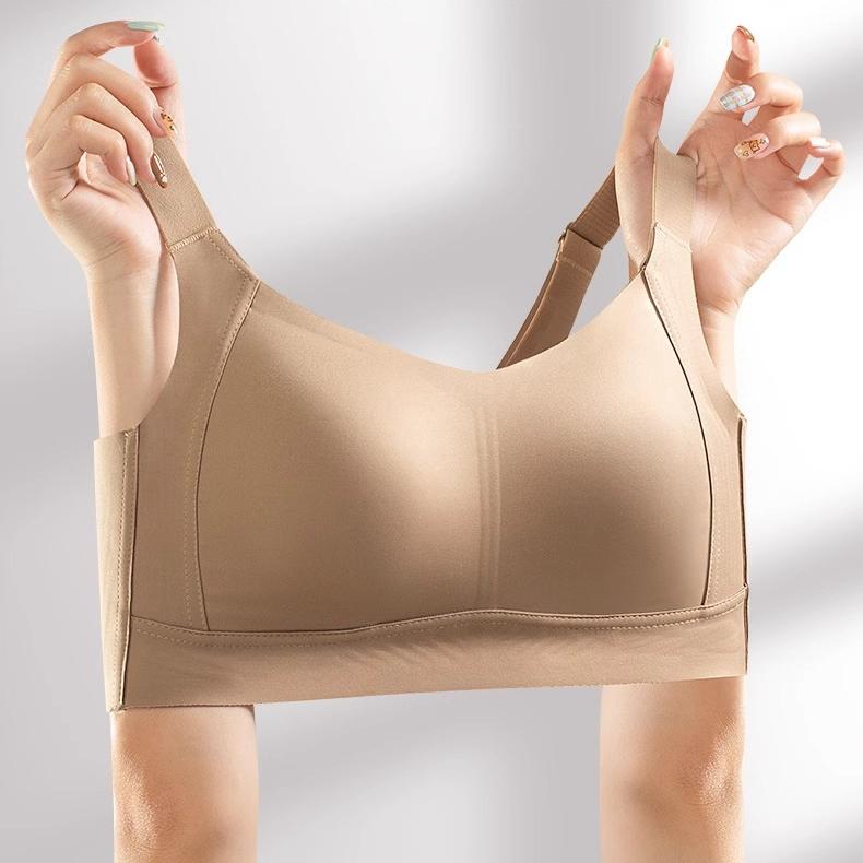 Large Size Seamless Bra for Women Slim Gathered Without Steel Rings Soft Support Bra Anti Sagging Adjustable Bra