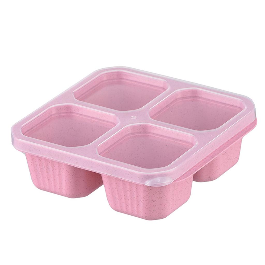 Meal Preparation Box with Individual Compartments Clear Food Storage Container Transparent Lid Snacks Organizer