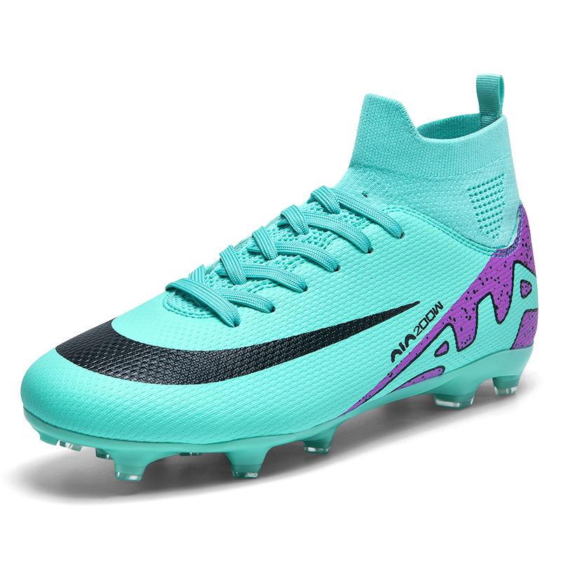 Fg High Quality Breathable High Top Soccer Shoes Men Professional Training Cleats Sneakers Youth Non-Slip Society Football Shoes