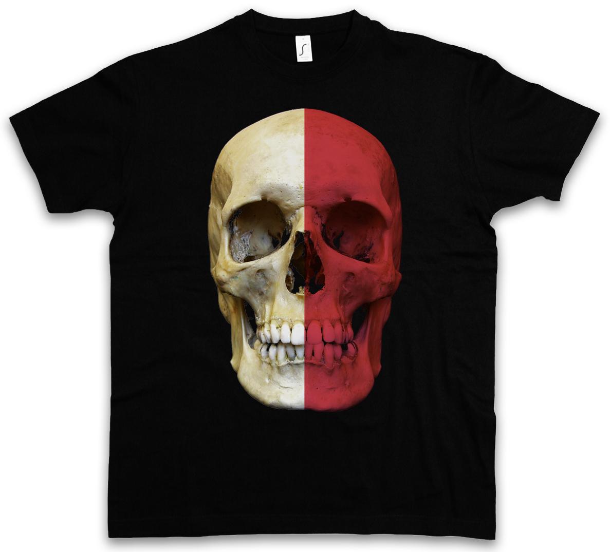 CLASSIC MONACO SKULL FLAG T-SHIRT Skull Banner Flag Biker MC- XXXXL