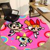 1pcPowerpuff Girls Office Round Area Rug, Indoor Mat Suitable For Office, Under Office Chairs Bedroom Living Room Home Decor, Room Deco