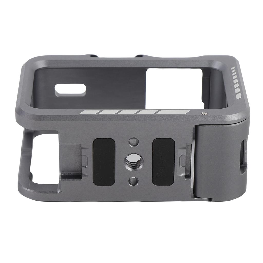 Action Camera Cage Quick Release Metal Protective Frame with Cold Shoe Port 1/4 Inch Threaded Port for Action 5 Pro