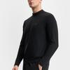 FILA 2025 Q1 Sports Versatile Knitted Long Sleeve T-Shirt Men Tops Deep-Black A11M511207FBK