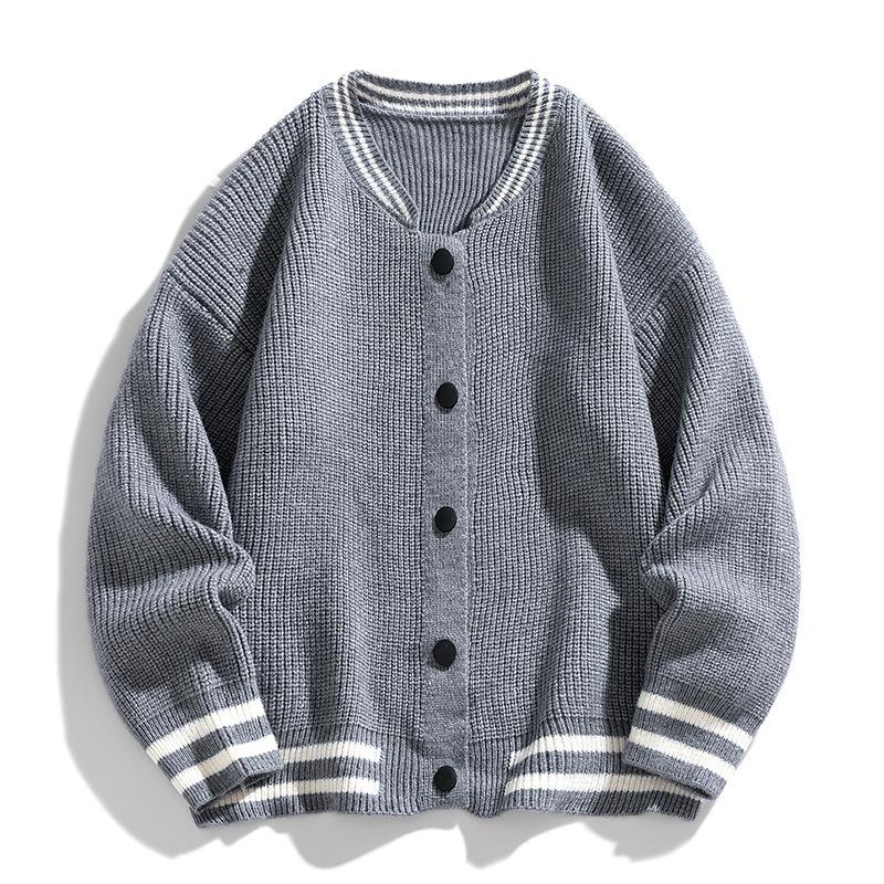 Cardigan Student Jacket Men's Knitted Sweater Men's Jacket Men's New Autumn and Winter Sweater