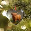 Highland Cow Pocket Hug Mini Heart Shaped Highland Cow Ornament with Inspirational Card Heartfelt Emotional Support Gift for Family Friends