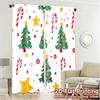 2pcs,Curtains Christmas Tree Gift Stars (2) Chic Curtains&Drapes 100% Polyester Curtains Versatile All Decorative for Bedroom,