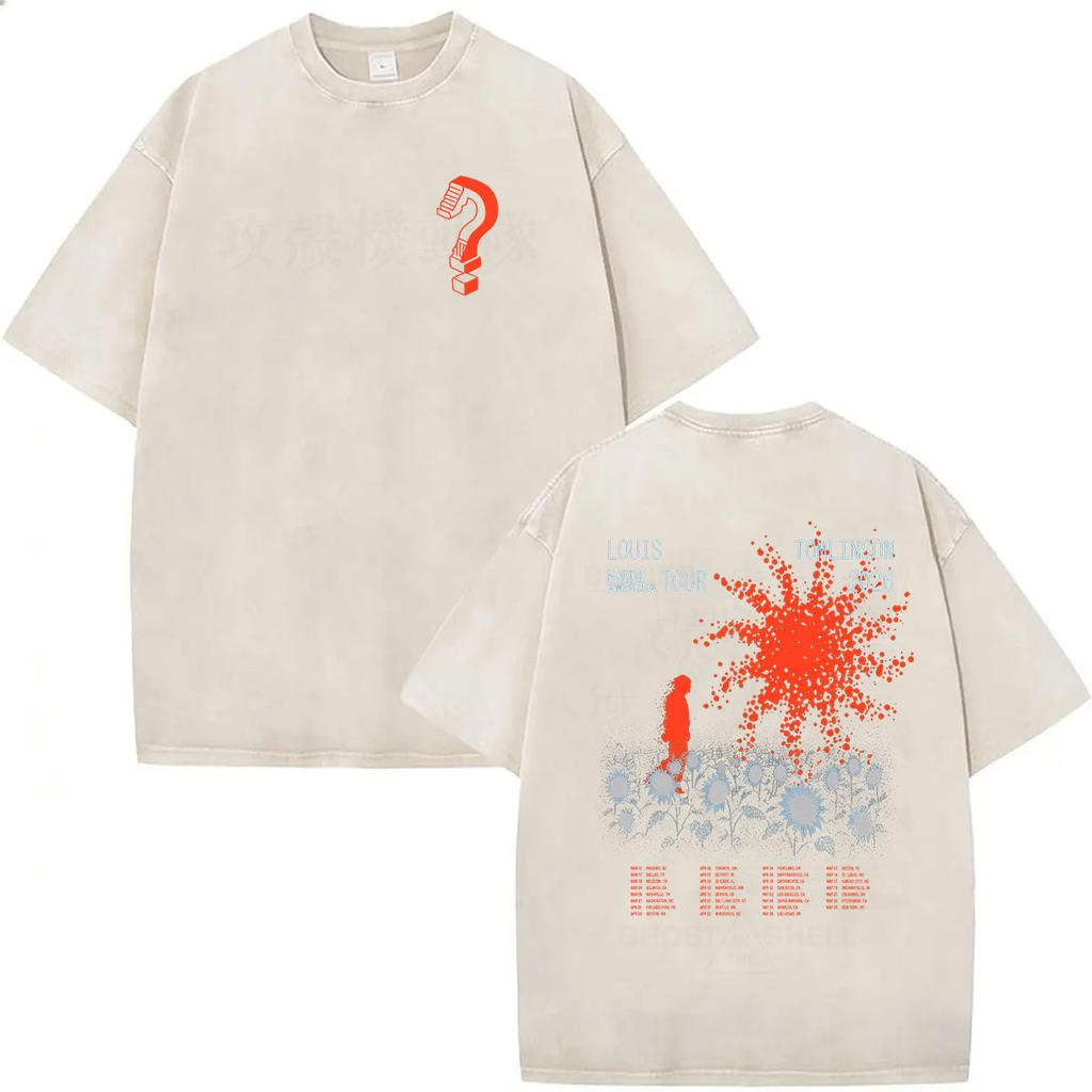 Vintage Washed Louis Tomlinson How Did We Get Here Tour 2026 New T Shirt Men Women Harajuku Fashion Oversized Tshirt Streetwear