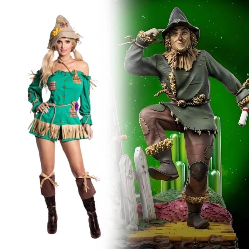 The Wizard Of Oz Scarecrow Cosplay Costume Adult Dress Stage Performance Gift