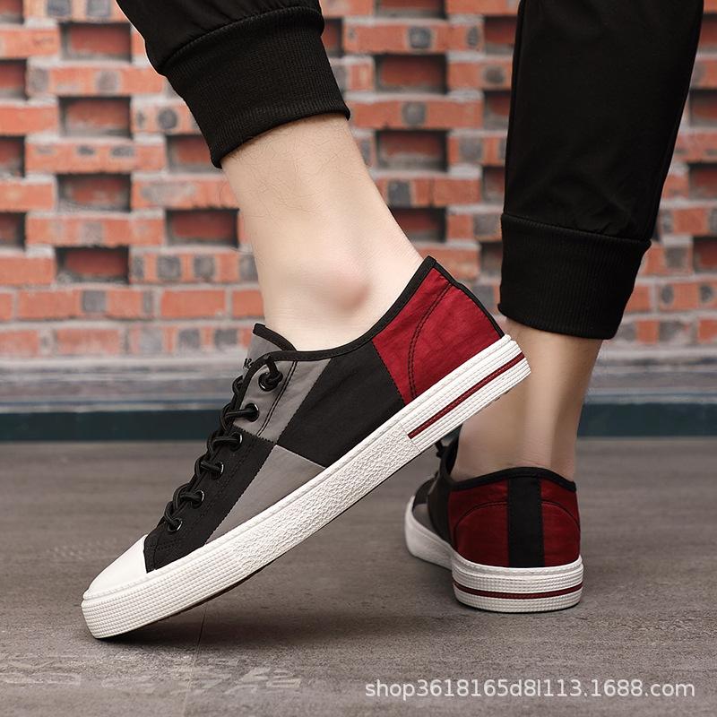 2024 Summer New Men's Shoes A Slip-off Breathable Thin Non-slip Anti-odor Ice Silk Canvas Shoes Casual Comfortable Shoes for Men