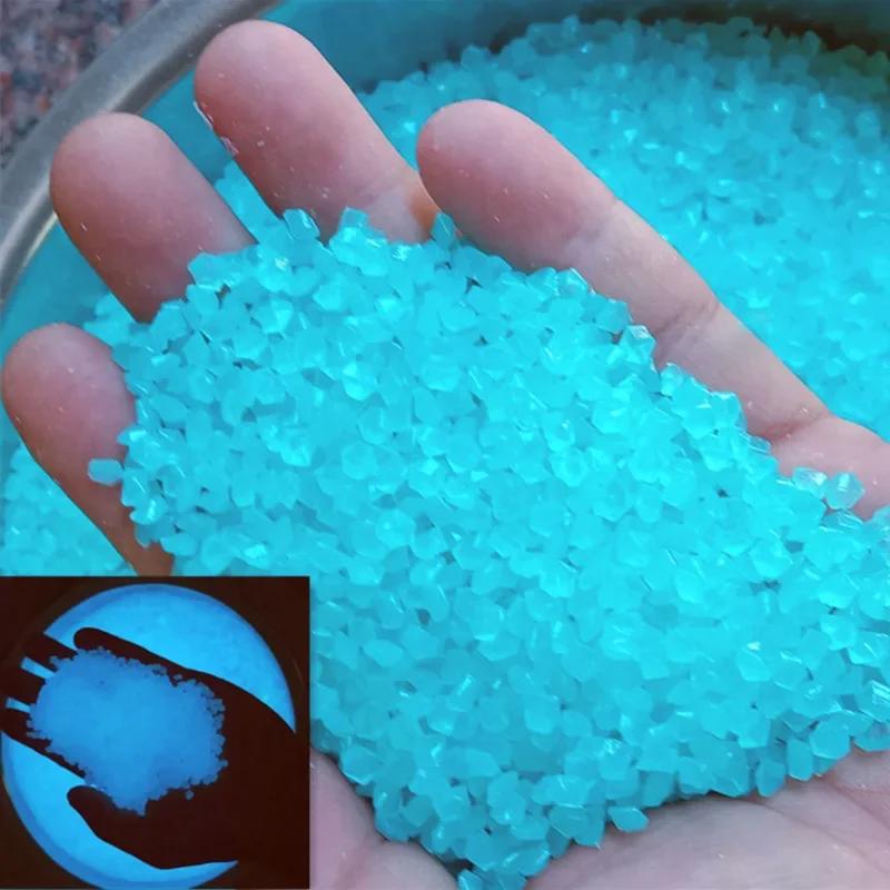 1 Bag-100g Glow in The Dark Stones Glowing Rocks Luminous Stone for Vase Fillers Fish Tank Aquariums Rocks Powered by Light