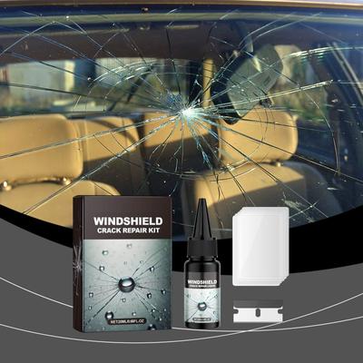 Auto-Windschutzscheiben-Riss-Set, flüssig aushärtender Kleber, Rissverklebung, Glaskratzer, Autozubehör, Glas-Restaurierungsset, 20 ml