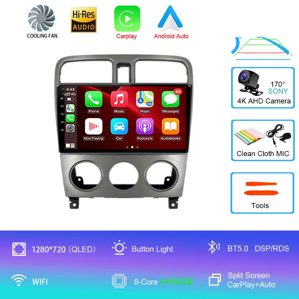 For Subaru Forester SG 2004 - 2008 Car Radio Android 14 Carplay Navigation GPS Multimedia Player 5GWiFi+4G Stereo 2 DIN BT Auto