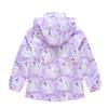 Children's Spring and Fall New Fashion Printing Rushing Coat Jacket Boys and Girls Hooded Waist Zipper Shirt Double Windbreaker