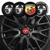 4pcs Car Wheel Stickers 56mm Auto Center Hub Decal for Fiat Abarth 500 Tipo FR Punto Ducato Stilo Palio Bravo Pondo Viaggio