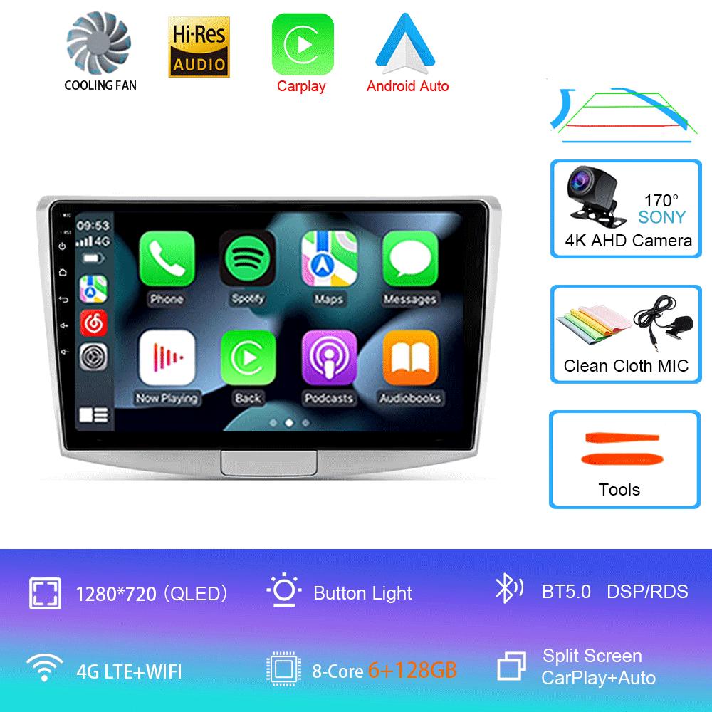 Radio auto Android 14 Carplay pentru Volkswagen VW Passat B6 B7 B8 CC 2007-2021, navigație GPS, player multimedia, WiFi + 4G stereo, BT