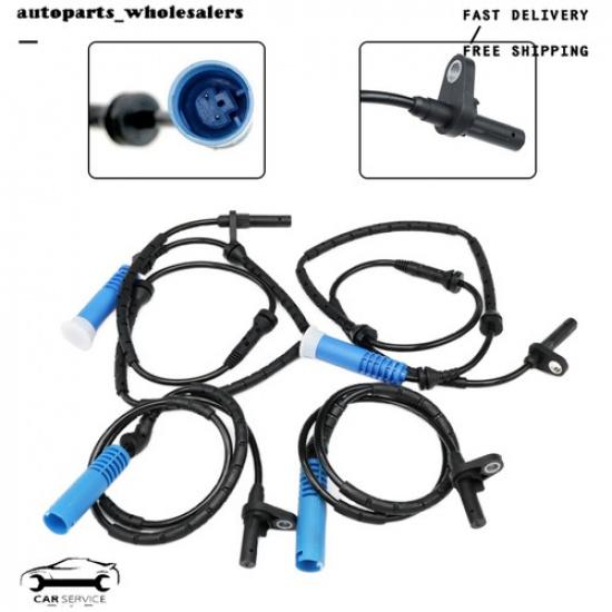 4 stk Nye ABS Hjulhastighetssensorer Foran Bak Venstre Høyre For 2004-2010 BMW X3