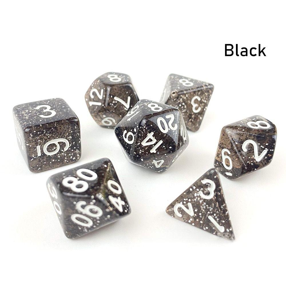 Multifaceted Digital Dice Set Double Colors Acrylic Table Game Opaque Polyhedral Dices for DND Dice Tabletop Role-Playing Game