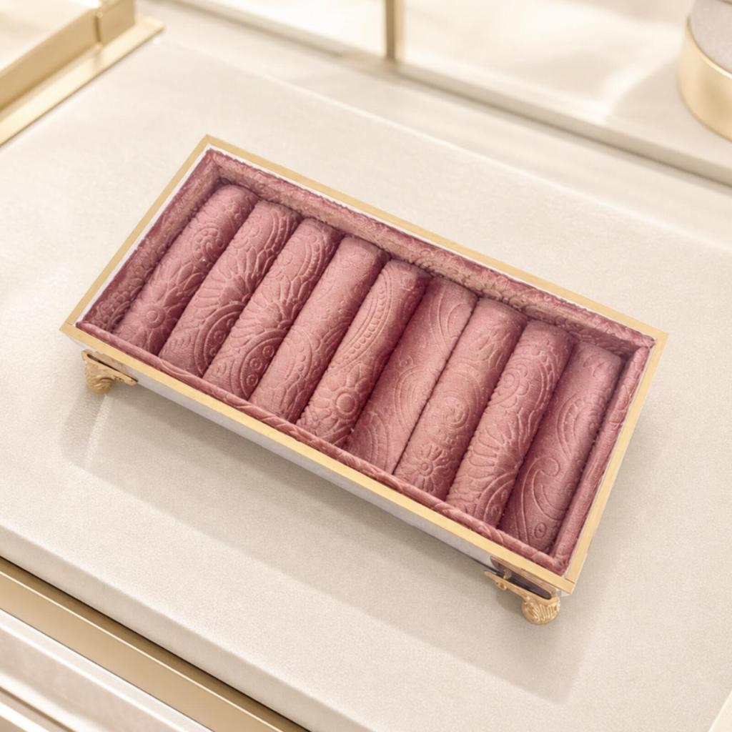 Padded Jewelry Display Tray | Vintage, finger band Tray, Desktop, for