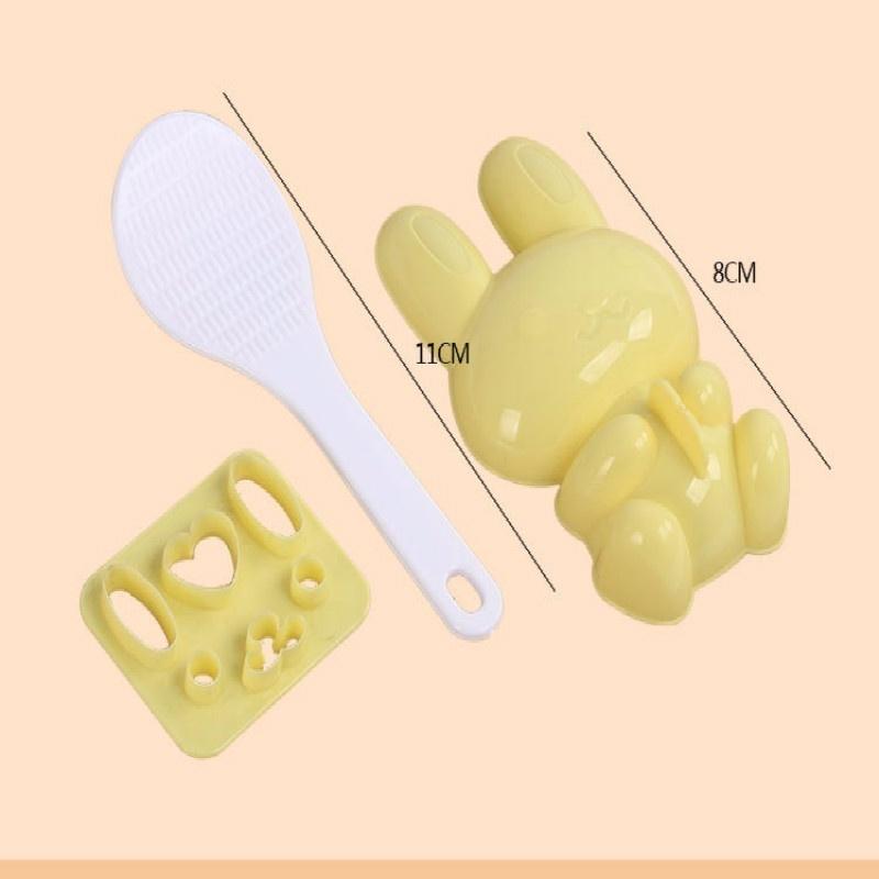 Rabbit Rice Ball Mold  Baby DIY Rice  Sushi Modeling  Press Mould, Cover Rice  Curry Rice Mould Thre