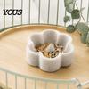 Pumice Perch Feeding Dish Stone Parrot Bowl, Spill Proof Bird Water Bowl Food Dish, Cage Feeder for Cockatoo Cockatiel Conure Parakeet Small Accessory
