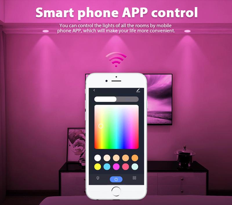 WiFi RGBCW Smart Candle Lamp, E14 Base, Alexa-Enabled Desk Light