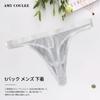 Amy Coulee Sheer Micro Mesh Sexy Lingerie Men's T-Back, Ultra-Thin (White, L)